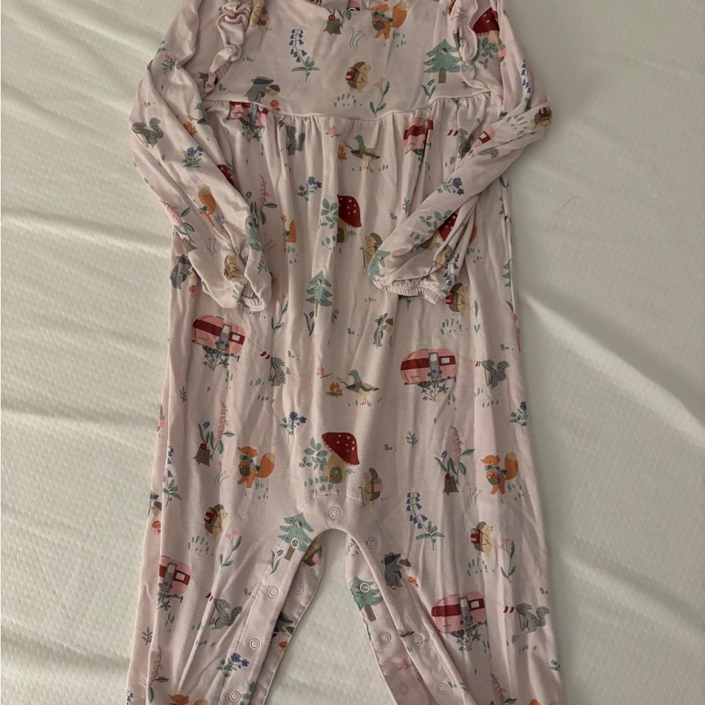 Angel Dear Pink Woodland Baby Romper